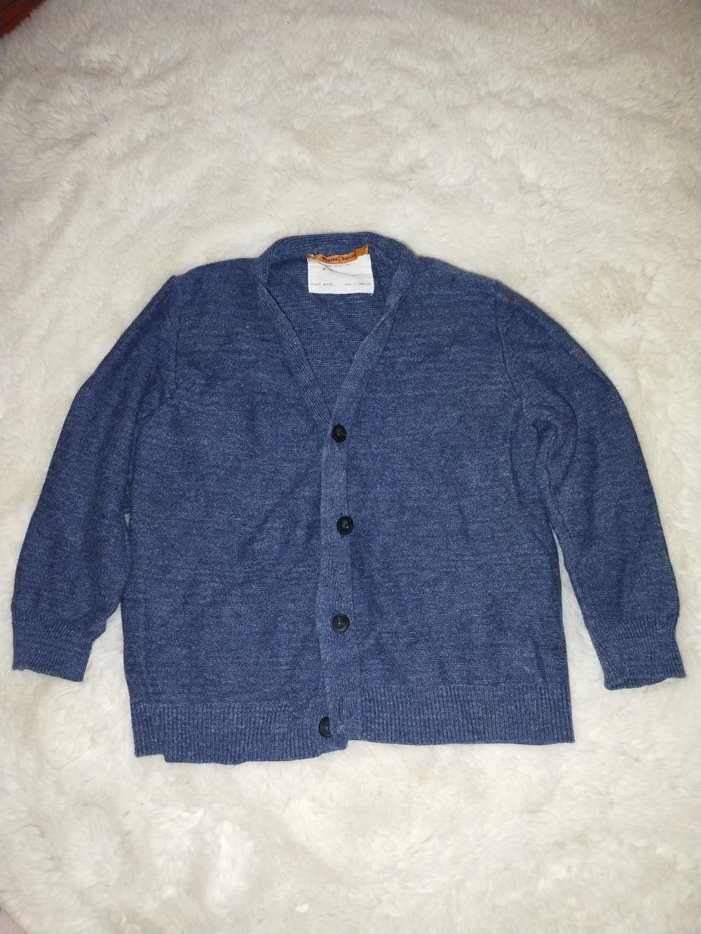 Zara Boys Blue Button-Front Cardigan